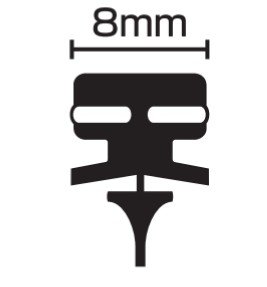 PIAA製ワイパーブレードの断面