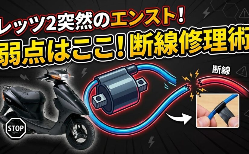 【レッツ2故障】急なエンストは断線を疑え！イグニッションコイルの弱点と修理術
